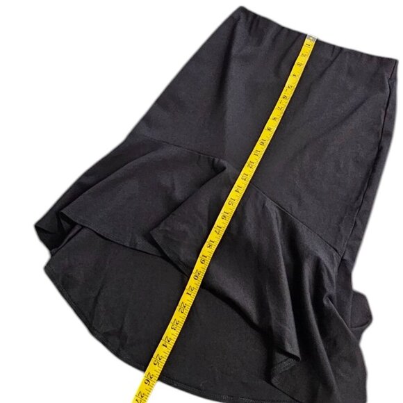 Love Stitch Womens High Low Trumpet Skirt, Black, Stretch , Size Large - Picture 6 of 7